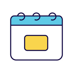 calender icon with white background vector stock illustration