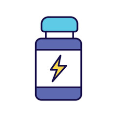 protein supplement icon with white background vector stock illustration