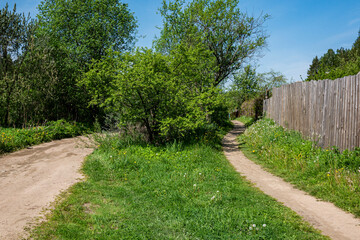 Photo of an abandoned village street.