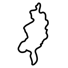 West Darfur vector map