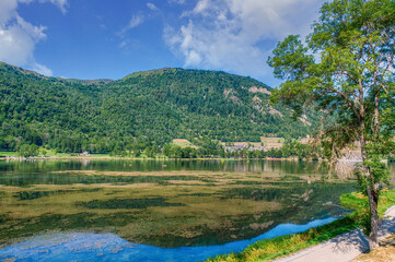 Obraz premium Loudenvielle is a new French commune located in the Hautes-Pyrénées department in the Occitanie region.