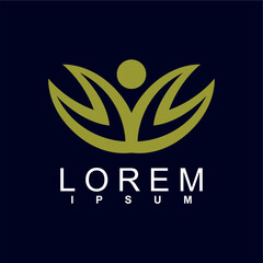 abstract logo design. unique and characterful, geometric abstract logo, modern and cute logo concept