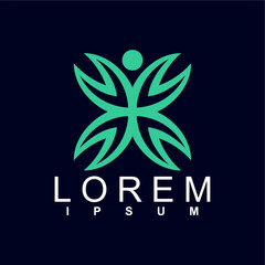 abstract logo design. unique and characterful, geometric abstract logo, modern and cute logo concept