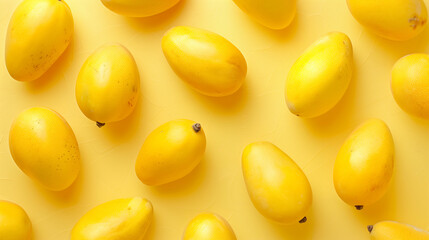 Fototapeta premium mango on yellow background
