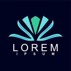 abstract logo design. unique and characterful, geometric abstract logo, modern and cute logo concept