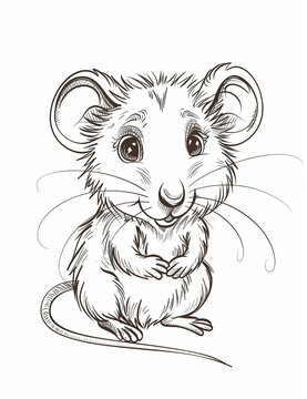 recommend clip art: Little Mouse: Simple and Fun Coloring Page - Relaxing Coloring Pages for Adults - Intricate Patterns to Color - Printable pages - Line Art  - Black and white
