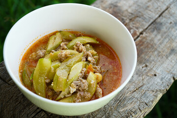 Stir-fried cucumber, Thai food Stir-fried cucumbers that are sweet and delicious Useful vegetables
