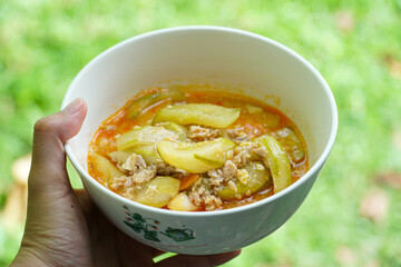 Stir-fried cucumber, Thai food Stir-fried cucumbers that are sweet and delicious Useful vegetables
