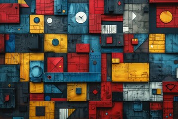 abstract background in colors and patterns for National Postal Worker Day