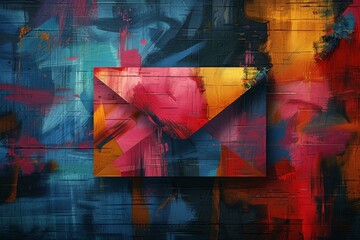 abstract background in colors and patterns for National Postal Worker Day 
