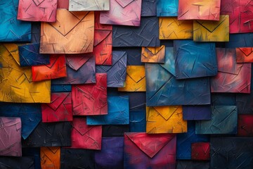 abstract background in colors and patterns for National Postal Worker Day 