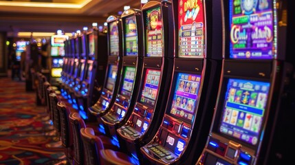 Slot machines in casinos, gambling