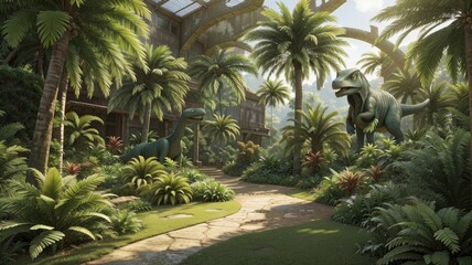 palm trees in the park