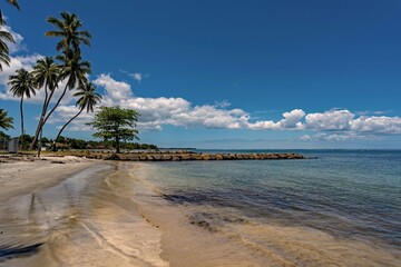 Der Steand der Karibik nei Capesterre-Belle-Eau auf Guadeloupe 