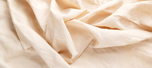 ベージュ色の薄い麻布