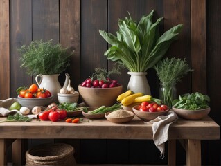 still life with vegetables
