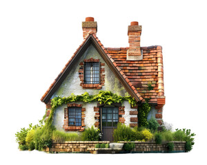 Old house in the forest on transparent background © PNG River Gfx