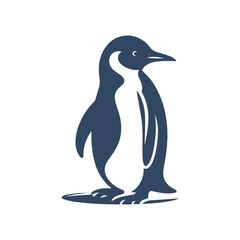 penguin silhouette vector, penguin logo, penguin icon, penguin clipart illustration on white background