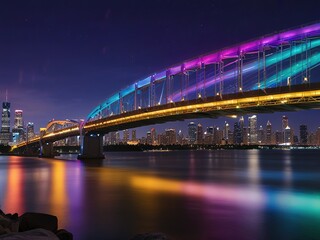 Rainbow Bridge at Night