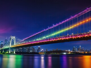 Obraz premium Rainbow Bridge at Night 2