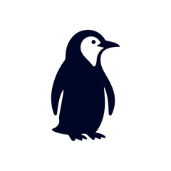 penguin silhouette vector, penguin logo, penguin icon, penguin clipart illustration on white background