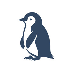 penguin silhouette vector, penguin logo, penguin icon, penguin clipart illustration on white background