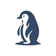 penguin silhouette vector, penguin logo, penguin icon, penguin clipart illustration on white background