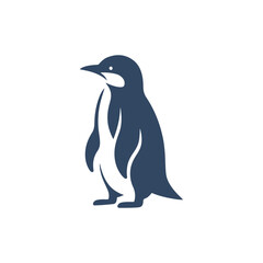 penguin silhouette vector, penguin logo, penguin icon, penguin clipart illustration on white background