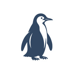 penguin silhouette vector, penguin logo, penguin icon, penguin clipart illustration on white background