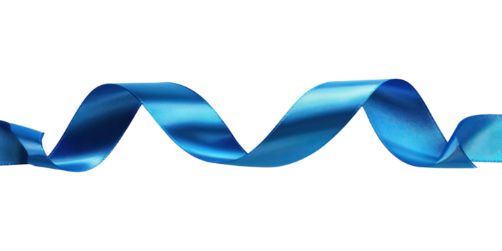 Blue color ribbon isolate on transparent png. Holiday Edition, Ribbon.