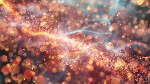 science illustration quantum computer technology seamless looping overlay 4k virtual video animation background