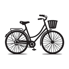 Black bicycle silhouette vector illustrator with white background 