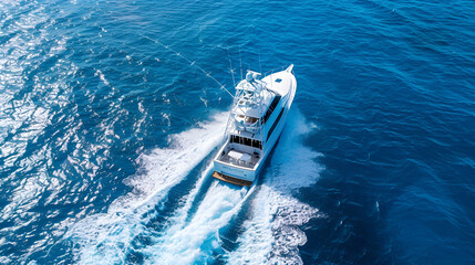 Naklejka premium boat on the sea