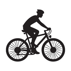 Black bicycle silhouette vector illustrator with white background 