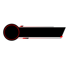 Black Lower third Label Banner Design