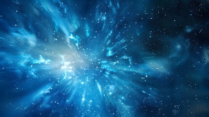 abstract blue background. explosion star. 
