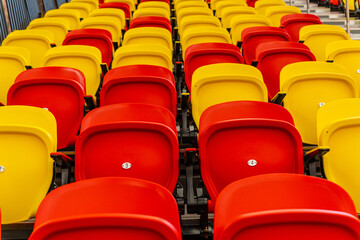 empty chairs seats in an auditorium stadium