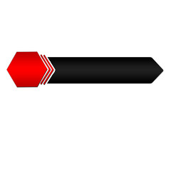 Red and black Sport Lower third Label Banner Design