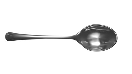 silver spoon isolated on white background