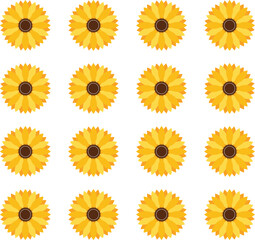 Sunflower seamless pattern design. Sunflower background.