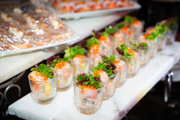 buffet food Delicious cocktails in the hotel