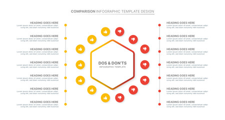 Modern Comparison Infographic Design Template with 14 Options