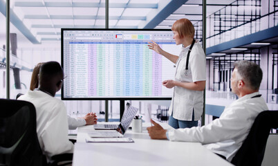 Doctor Showing Medical Codes Training Presentation