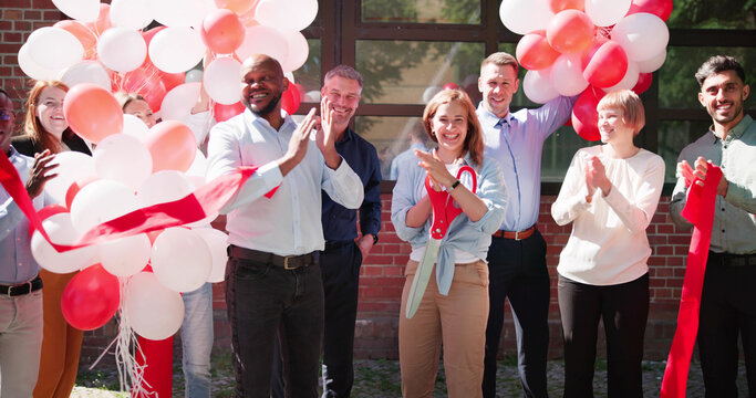 Cutting Ribbon Tape Ceremony