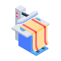 Sewing and Textile Tools Isometric Icons 
