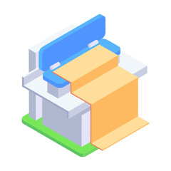 Sewing and Textile Tools Isometric Icons 
