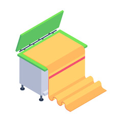 Sewing and Textile Tools Isometric Icons 
