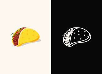 Traditional Mexican Fast food Taco Mexico Delicious Food Illustration Clip Art Set, Taco Pozole, Tortas Tamales, Quesadillas Enchiladas