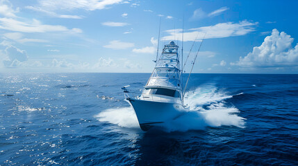 Fototapeta premium Deep Sea Fishing from a State-of-the-Art Vessel