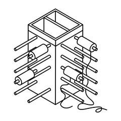 Sewing and Textile Accessories Isometric Icons